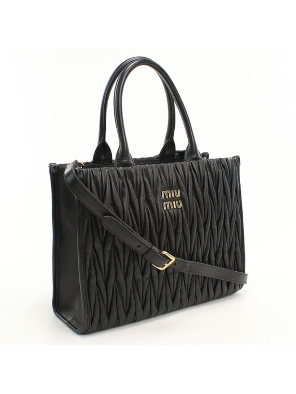 Miu Miu Miu 2-Way Matelasse Tote Lambskin
